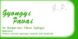 gyongyi pavai business card